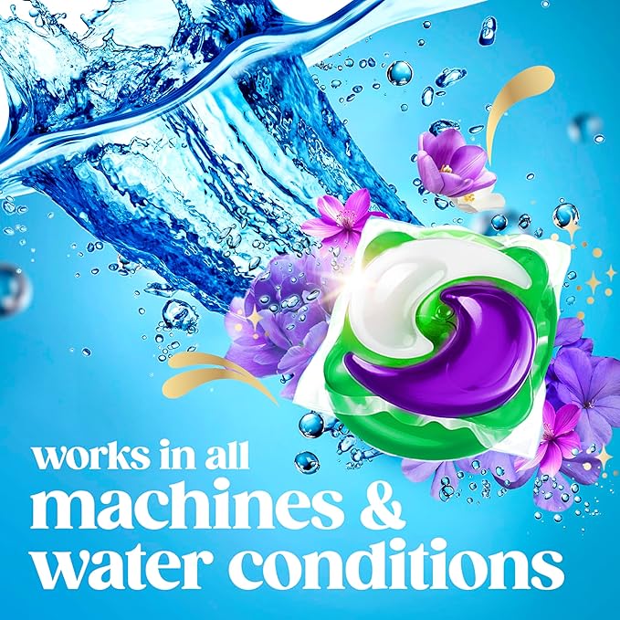 Gain Plus Flings Liquid Laundry Detergent Pods, Gain's Best Clean, All-In-One Pacs, Moonlight Breeze Scent, 45-Count
