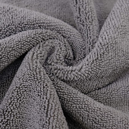 POLYTE Premium Microfiber Cleaning Towel,16x16 in 36 Pack (Blue,Gray,Yellow)