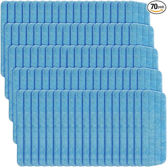 Microfiber Mop Pad, Spray Mop Replacement Heads for Wet Dry Mops, Machine Washable Reusable Household Replacement Pads for Hardwood and Hard Surface Floor Cleaning and Scrubbing (70 Pcs)