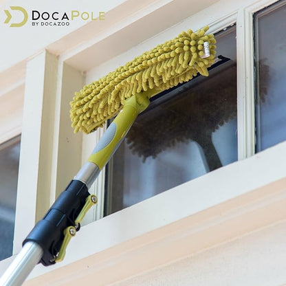 DOCA Telescoping Pole Attachment - Extension Pole for Cleaning, Feather Duster, Window Washing Kit, Paint Roller, Window Squeegee - High Reach Extendable Kit for Indoor & Outdoor - Squeegee Scrubber