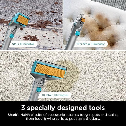 Shark StainStriker HairPro Portable Carpet, Upholstery & Area Rug Cleaner, Stain, Hair & Odor Remover, 3 Tools & dual activated Solution, Teal, PX253BRN