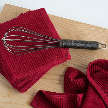 Now Designs Ripple Kitchen Dishcloth, Set of 4, Carmine Red