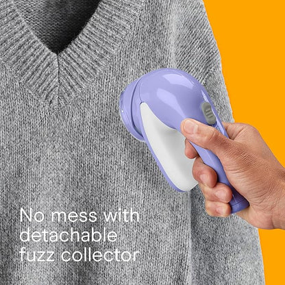 Conair Fabric Shaver and Lint Remover, Battery Operated Portable Fabric Shaver, Lavender