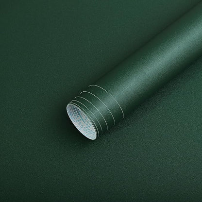HeloHo 118"X15.7" Solid Green Wallpaper Matte Textured Peel and Stick Wallpaper Self Adhesive Removable Wall Paper Waterproof Contact Paper for Living Room Bedroom Decor