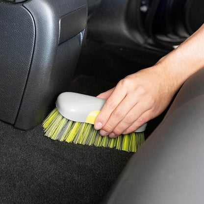 Heavy Duty Stiff Bristle Brush for Carpet and Upholstery Cleaning, Automotive and Home Scrubbing