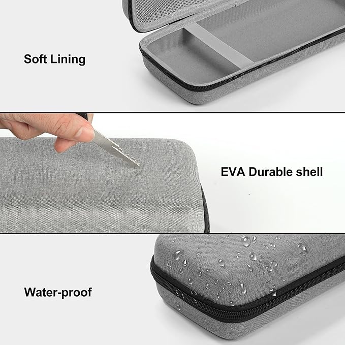 Travel Steamer Case Compatible with Jack & Rose/for FEPPO/for Nesugar Garment Steamers, Handheld Steamer Carrying Storage Bag Organizer for Iron Accessories Grey(Case Only)