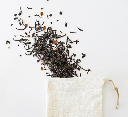 Cloth Reusable Tea Bag and Bulk Spice Bag - Made in Canada of Hemp and Organic Cotton - Zero Waste, Eco-Friendly, Natural Loose Leaf Tea Infuser