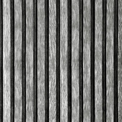 Yun-aeon Natural Wood Peel and Stick Wallpaper Grey Wood Slats - 17.3"x 480" Self-Adhesive Waterproof Vinyl Removable Wall Paper for Wall Decor Bedroom