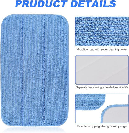 8 Pack SM2050 Replacement Steam Mop Pads Compatible with Kenmore SM2050 2-in-1 Steam Mop Hard Floor Cleaner, Reusable & Washable Microfiber Cleaning Pads floor cleaning, Replaces Pad Model: KP1010