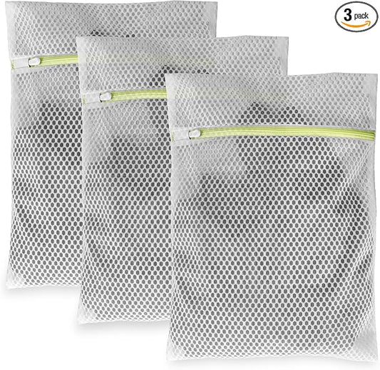 Laundry Bags, 3 Pcs Honeycomb Mesh Laundry Bags for Delicates, 12" x 16"