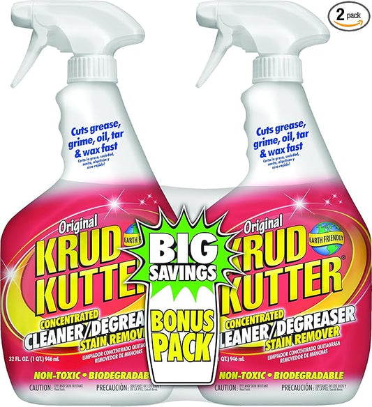 KRUD KUTTER KK32BP/6 32-Ounce Trigger Spray Original Concentrate Cleaner/Degreaser Bonus Pack, 2-Pack
