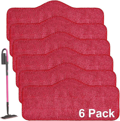 Yuunaie Steam Mop Pads for Schenley, 6-Pack Microfiber Pads for Schenley Steam Mop 7 in 1, Machine Washable Reusable Replacement Mop Pads Compatible with Schenley Steam Mop Cleaner