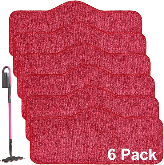 Yuunaie Steam Mop Pads for Schenley, 6-Pack Microfiber Pads for Schenley Steam Mop 7 in 1, Machine Washable Reusable Replacement Mop Pads Compatible with Schenley Steam Mop Cleaner