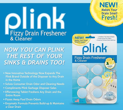 Plink Fizzy Drain Cleaner, 6 Count (Pack of 2), Lemon Scent