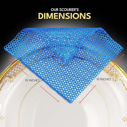 Non Scratch Dish Scrubbers for Cleaning Dishes (1PK) - Reusable Kitchen Sponge - Replace Dish Sponges for Washing Dishes - Best Household Scrubbing Pad & Alternative Dishwashing Scrub Pads Supplies