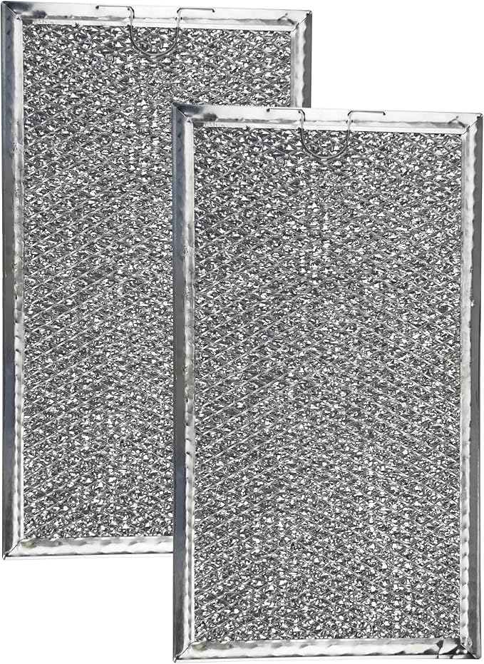 2 Pack W10535950 Aluminum Mesh Grease Microwave Oven Filters Replacement for Whirlpool Replace W10535950, PS8769987