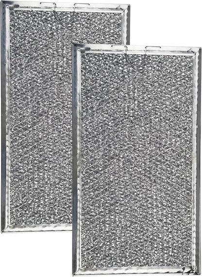 2 Pack W10535950 Aluminum Mesh Grease Microwave Oven Filters Replacement for Whirlpool Replace W10535950, PS8769987