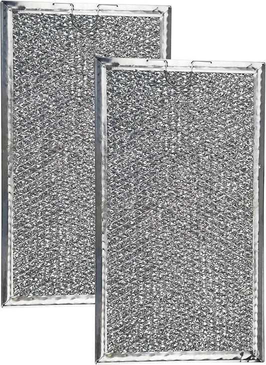 2 Pack W10535950 Aluminum Mesh Grease Microwave Oven Filters Replacement for Whirlpool Replace W10535950, PS8769987