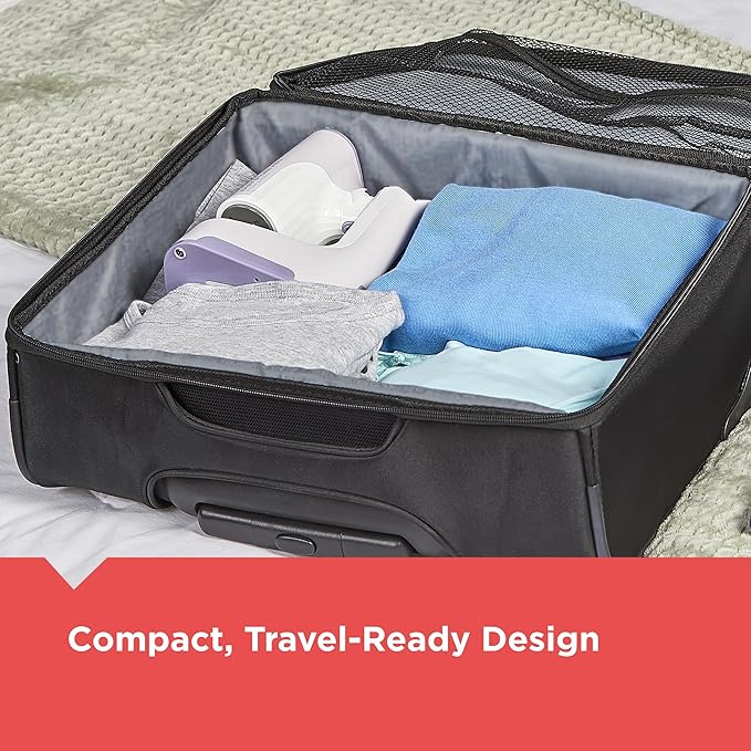 BLACK+DECKER Easy Store Pro Foldable Steamer, GS0311-0PD, 45-Second Heat Up, Extra Long Power Cord & Lint Remover Attachment, Powerful Steam Performance for Clothes, Drapes & Upholstery