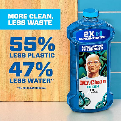 Mr. Clean 2X Concentrated Multi Surface Cleaner with Unstopables Fresh Scent 41 fl oz