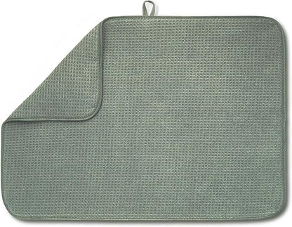 Bellemain XL Dish Mat 24" x 17" ( LARGEST MAT ) Microfiber Dish Drying Mat , Super absorbent ( Green )