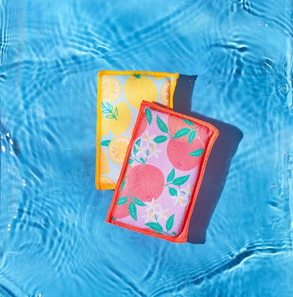 Bright Box Household Microfiber Sponges and Cloth Cleaning Bundle Long-Lasting, 12ct Multi-Color