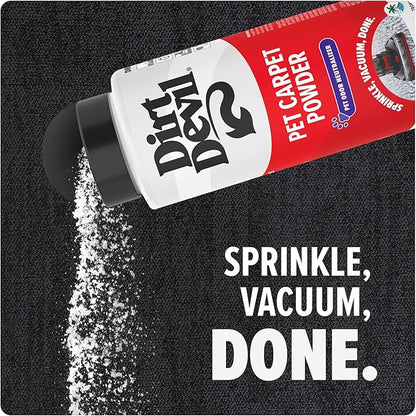 Dirt Devil Pet Carpet Powder, 32 oz, Room Refresher and Pet Odor Eliminator, Tropical Wind Scent, Vacuum Cleaner Safe, For Use on Carpets, Rugs, Upholstery and More, Carpet Freshener Powder for Home