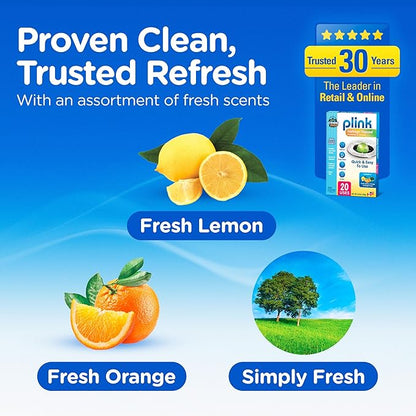 COMPAC HOME Plink Garbage Disposal Cleaner and Deodorizer, Air Fresheners for Garbage Disposal, Simply Fresh Scent, Home Cleaning Products for Kitchen Sink and Clogged Drains, 20 Count (Pack of 1)