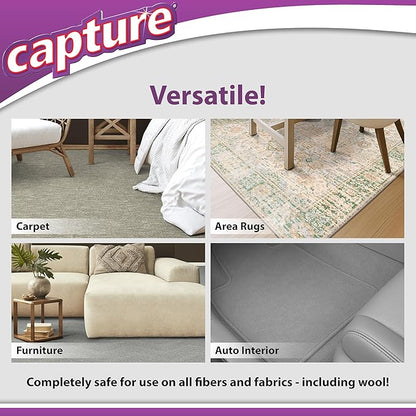 Capture Pre-Mist Soil Release for Carpet Dry Cleaner - Carpet Cleaning Pre Spray - Loosen Juice, Coffee & Wine Spill and Tough Rug Stains Eliminator - Multi-Purpose Cleaning Essentials (24oz)