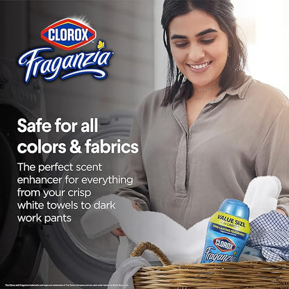 Clorox Fraganzia Laundry Scent Booster Crystals, In-Wash Fragrance Beads for Fresh-Smelling Clothes & Linens, Safe for All Fabrics & Colors, Easy-Pour Bottle, Morning Sky Scent, 70 Oz