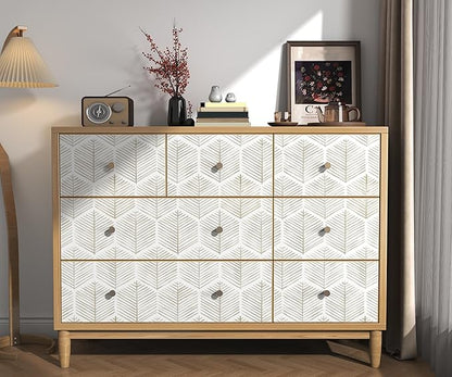 Modern Peel and Stick Wallpaper 17.3''×''787 Self Adhesive Wallpaper Boho Contact Paper Beige and White Geometric Wall Paper Removable Decorative Wallpapers for Bedroom Bathroom Cabinets Decor Vinyl