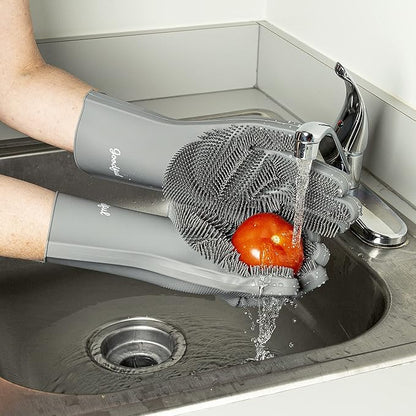 Goodful Silicone Kitchen Rubber Gloves, Oversized, Reusable, Waterproof