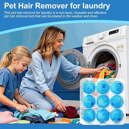 18PCS Pet Hair Remover for Laundry, Laundry Balls for Dog & Cat Reusable, Suitable for Washing Machines, Dryers, Easy Home Solution for Removing Pet Hair Catcher for Clothes, Bedding
