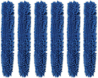 CleanAide Dual-Sided Chenille and Terry Microfiber Duster Covers, Fits Flex Dusters, Machine Washable, Chemical-Free Cleaning, Traps Dirt & Dust, Safe for Electronics, Home, and Vehicles, 6-Pack