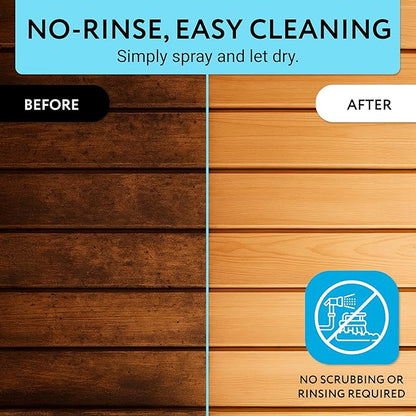 IMPRESA 32oz Sauna Cleaning Spray – All Purpose Eucalyptus Wood Cleaner Spray for Home Sauna, Spa, Steam Room & Gym – Natural Multipurpose Surface Cleaner Bottle – Gentle Ingredients Tough on Grime