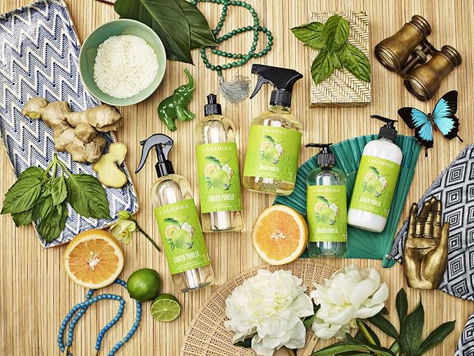 Caldrea Multi-surface Countertop Spray Cleaner, Made with Vegetable Protein Extract, Ginger Pomelo Scent, 16 oz