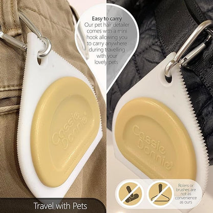 Mini Pet Hair Detailer, Pet Hair Remover for Carpet Couch Bedding Sofa, Car Interior Auto Detailing Supplies, Dog Cat Fur Reusable Brush for Furniture
