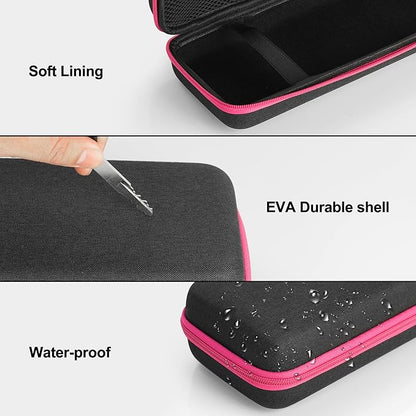Travel Steamer Case Compatible with Jack & Rose/for FEPPO/for Nesugar Garment Steamers, Handheld Carrying Storage Bag Organizer for Iron Accessories Black(Case Only, Steamer Not Included)