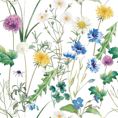 GloryTik Floral Peel and Stick Wallpaper,Modern Garden Removable Self Adhesive Waterproof Nursery Contact Paper for Bedroom Bathroom Cabinets Decor Vinyl 17.3" X 200"