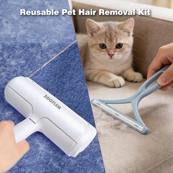 Pet Hair Remover Roller, a Reusable pet Hair Removal Tool, Suitable for Sofas, Furniture, Carpets, Cars, and Bedding for Removing cat and Dog Hair