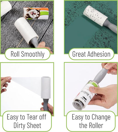 Mr. Pen- Lint Rollers, 2 Handle with 6 Refills, 540 Sheets, Extra Sticky Lint Remover for Clothes, Lint Roller for Pet Hair, Pet Hair Roller, Sticky Roller, Lint Roller for Clothes, Lint Removers