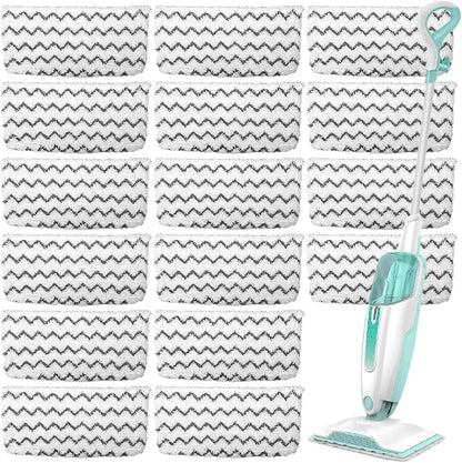 16 Pack Microfiber Steam Mop Replacement pads for Shark Steam Mop S1000, S2001,S1000A, S1000C, S1000WM, and S1001C,Washable & Reusable Steam Mop Pads Safe for all Floor have Super-Absorbent