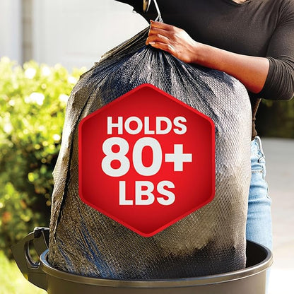 Glad Trash Bags, ForceFlex Large Garbage Bags ‚ 30 Gallon Black Trash Bag ‚ 68 Count (Package May Vary)
