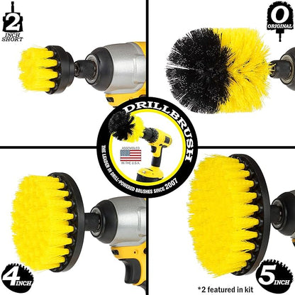 Bathroom Accessories - Drill Brush - Bathroom Cleaner Kit - Shower Cleaner Brush - Shower Door Cleaner - Bathtub Brush - Bath Mat - Tile Cleaner- Grout Cleaning Brush - Scrub Brush - Bathroom Rugs