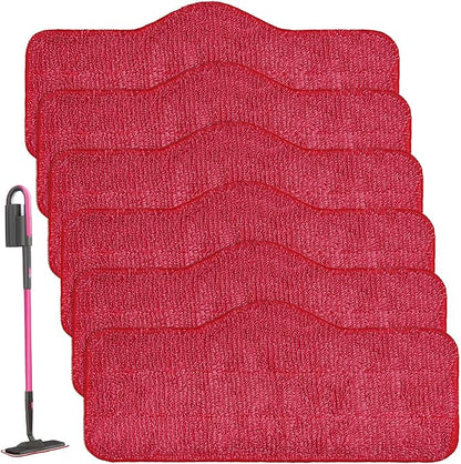 Yuunaie Steam Mop Pads for Schenley, 6-Pack Microfiber Pads for Schenley Steam Mop 7 in 1, Machine Washable Reusable Replacement Mop Pads Compatible with Schenley Steam Mop Cleaner