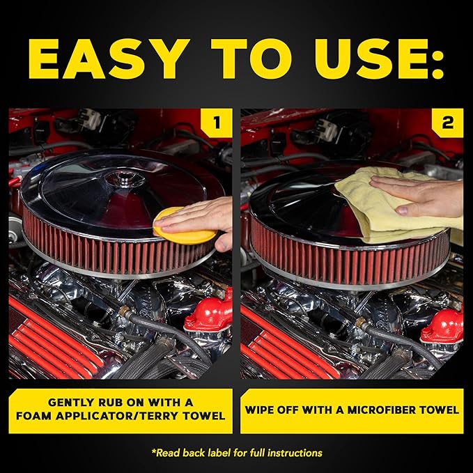 Meguiar's G211606 Metal Polish, Safe for All Uncoated Metals, Removes Stains and Swirls for a Quick and Easy Clean, Restores Shine, Pairs Well with Our Wheel Polisher Tool, 6 Oz