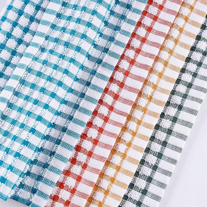 Oeleky Dish Towels for Kitchen, Cotton Kitchen Towels for Drying Dishes Pack of 8 (Multi B, 15X26 inches)