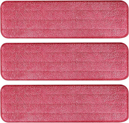 AmaVins 3 Pack Microfiber Cleaning Pads, Reusable Microfiber Mop Pads for 18 Inch Mop, Hardwood Floor Replacement Cleaning Mop Pads, Machine Washes