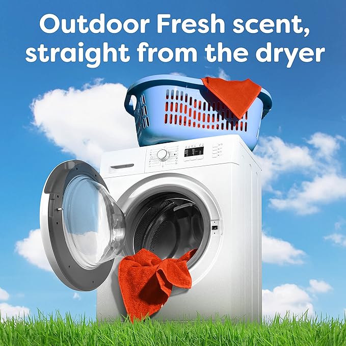 Bounce Fabric Softener Dryer Sheets, Outdoor Fresh Scent, 34 Count
