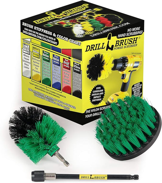 Drill Brush Kitchen Accessories - Kitchen Cleaning Extension Kit - Kitchen Sink Hard Water Remover - Kitchen Cleaning Supplies - Oven Scrubber Brush Set - Countertop Cleaning Brush - Household Brush